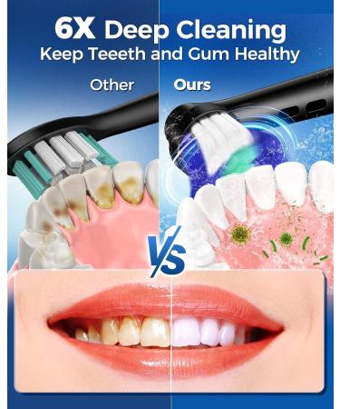 Rotating Electric Toothbrush for Adults with 8 Brush Heads (2 Types) Z Midnight - Buy Online on GoSupps.com