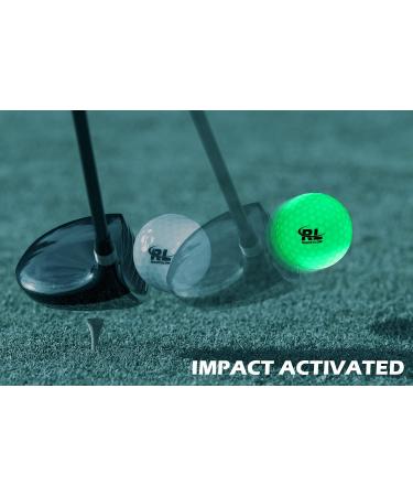 R&L Glow in The Dark Golf Balls - LED Light Up Night Sports Ball (6 Pack) - Bright, Colorful, Durable - Buy Online on GoSupps.com