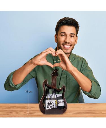 Accentra Metal Guitar Gift Set - Shower Gel Body Lotion Soap & Towel | Unique Gift for Mother's Day Father's Day Birthdays & Easter - Buy Online on GoSupps.com