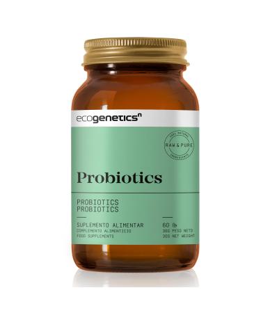 Ecogenetics probiotics |Natural probiotics and prebiotics 60 capsules |14 tribes and 100 billion CFU per capsule |Lactobacillus and Bifidus |Gastrointestinal health rate