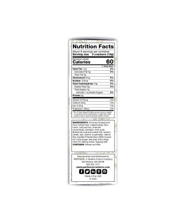 Partners Hors d'Oeuvre Crackers - Olive Oil & Sea Salt 4.4 oz (Pack of 6) | Made with Real Ingredients, Non-GMO, Kosher Compliant - Buy Online on GoSupps.com