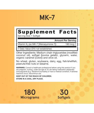  Tudor Jarrow's MK-7 180 mcg Bioactive Form of Vitamin K2 30 Servings (Guttes) K2 Vitamin Supplement MK-7 Gluten Free - Buy Online on GoSupps.com