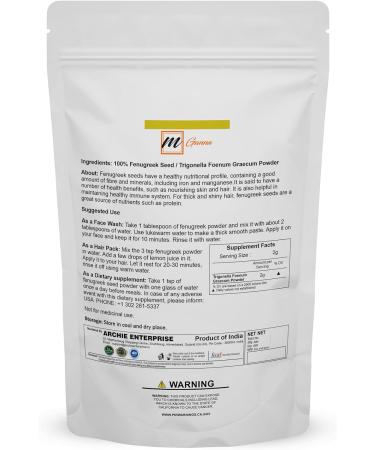 Ganna 100% Natural Fenugreek Seed Powder for Silky Shiny Hair - 0.5 LBS/227 GMS - Buy Online on GoSupps.com