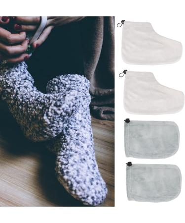 Beavorty 2 Pairs Gloves Wax Bath Foot Cover Paraffin Wax Booties Paraffin Treatments Cozies Hand and Foot Liners Wax Bath Mitts Disposable Foot Covers Paraffin Glove Short Boots Spa Grey - Buy Online on GoSupps.com