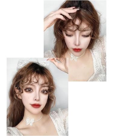 Bangs Curly Hair Bangs Clip Natural Style Black Dark Brown Light Brown Synthetic Heat-Resistant Fiber Suitable for Women for Women Curved Bangs for Daily Wear (Color : T1B/613) - Buy Online on GoSupps.com