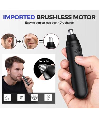 Nose Hair Trimmer Rechargeable Ear and Nose Hair Trimmer for Men Women Painless Nose Trimmer Professional USB Rechargeable Ear & Facial Hair Trimmer IPX7 Waterproof Dual Edge Blades Easy Cleansing - Buy Online on GoSupps.com