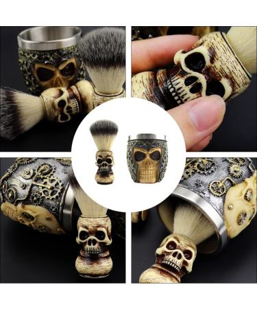 Fomiyes 2 Sets Decorative Shaving Cup & Brush - Professional Male Grooming Tool for Home Use | Razor & Soap Container - 9x7.2cm | Ideal for Beards & Foam - Buy Online on GoSupps.com