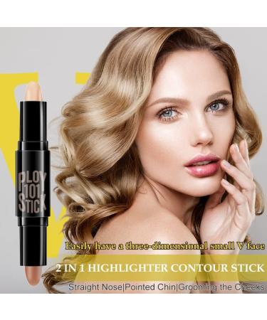  Rakiuty Contouring Makeup Concealer Contouring Stick Highlighter Stick Makeup Contouring Double-Headed Concealer Stick Natural Color - Buy Online on GoSupps.com