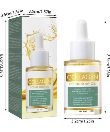 Iunser 30ml Collagen-Enhancing Body Oil - Toning Formula for Arms Belly & Hip Shape Improvement | Slim Figure & Lavender Water | International Shipping - Buy Online on GoSupps.com