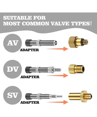 Zuoqiang Bicycle Valve Adapter Set - 21 Pieces for French SV DV AV Valves | Universal Air Pump & Compressor Adapters for Bikes & Balls - Buy Online on GoSupps.com