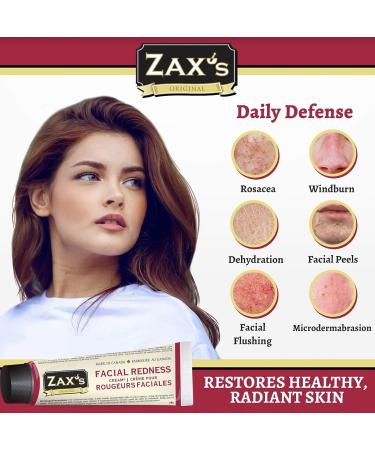 Zax's Facial Redness Cream for Windburn, Rosacea & Dehydrated Skin - Pharmacist Developed with Natural Ingredients - Buy Online on GoSupps.com