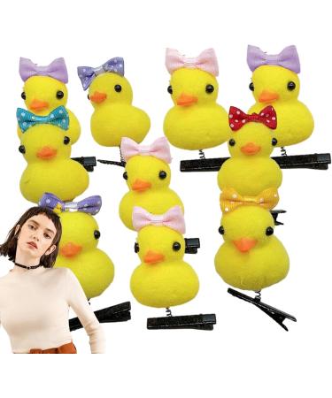 Yellow Duck Hair Pins Hair Accessory With Duck Shaped Design Fun Duck Hair Accessories For Kids Women Soft Animal Hair Clips Hair Pins Cartoon Duck Plush Hairpin Set - Buy Online on GoSupps.com