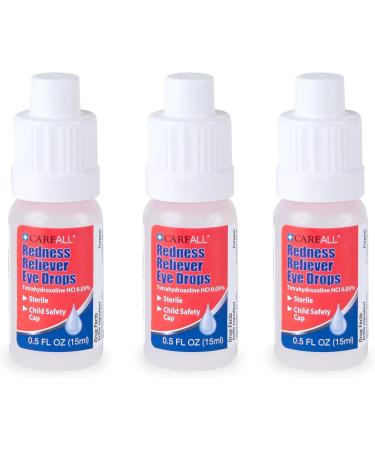 Buy CareAll Redness Reliever Eye Drops - Tetrahydrozoline HCI 0.5oz (Pack of 3) | Fast International Shipping - Buy Online on GoSupps.com