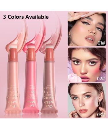 HERBENJOY Liquid Blush Beauty Wand Cream Blush - Long Lasting & Lightweight | Cheek Makeup with Cushion Applicator (03) - 1 ml - Buy Online on GoSupps.com