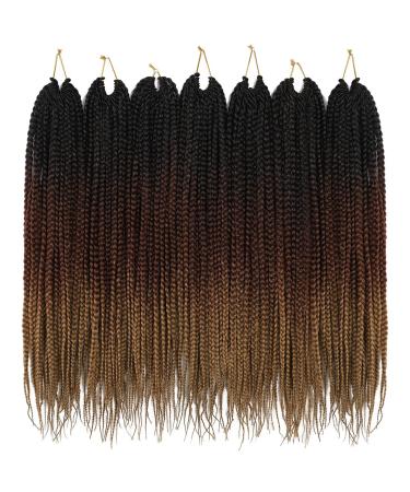 Crochet Box Braids Hair 18 Inch Ombre Medium Box Braids 7 Packs - Pre looped 3x Box Braids Crochet Hair (1B/30/27) - Buy Online on GoSupps.com
