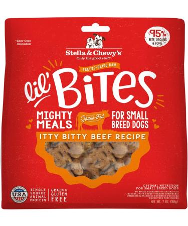 Stella & Chewy's Lil' Bites for Small Breed Dogs (Itty Bitty Beef Recipe) + Just Jerky Bites Real Beef Recipe Dog Treats Bundle Freeze-Dried Raw Dinner Morsels+ Dog Treats - Buy Online on GoSupps.com