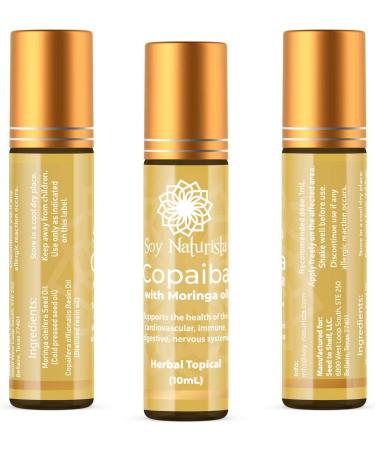 Copaiba & Moringa Roll-on Serum 10ml - Natural Herbal Supplement for Skin Health and Neurological Support - Buy Online on GoSupps.com