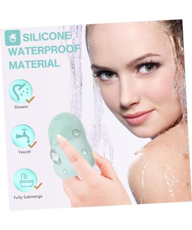 Gogogmee Silicone Face Brush Face Cleansing Brush Cleaning Scrubber Facial Cleansing Brush Face Scrubber Brush for Women Deep Face Cleaning Brush Silicone Brush Double Sided 8x6cm Green - Buy Online on GoSupps.com
