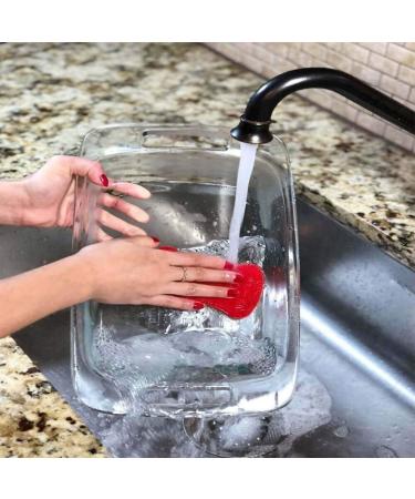 Silicone Sponge Dish Kitchen Washing Brush Scrubber (3 Pack) - Reusable Silicone Scrubber Kitchen Sponge for Dishes Heat Resistant and Without Bpa Double Sided Silicone Brush - 3 Colors - Buy Online on GoSupps.com