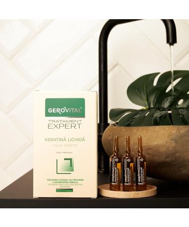 Farmec SA Gerovital Expert Treatment Liquid Keratin 10 vials x 10 ml - Buy Online on GoSupps.com