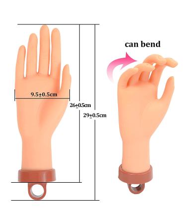 Acrylic Nail Practice Hand Mannequin - Training Fake Hand for Beginners | 1Pc Right Hand - Buy Online on GoSupps.com