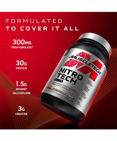 Muscletech Nitro Tech Elite Protein Powder - Cookies & Cream - 2.21 lbs (1 kg) - Buy Online on GoSupps.com