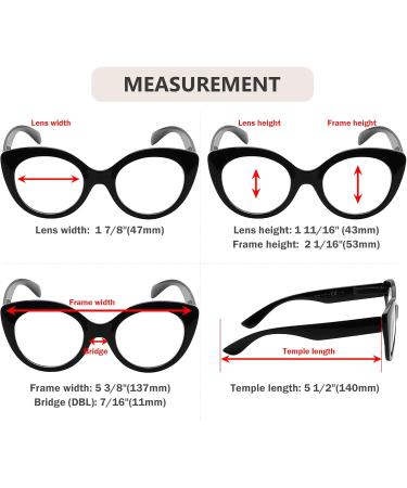 Eyekepper 4-Pack Round Reading Glasses for Women - Large Frame +1.75 Strength - Stylish & Comfortable Readers - International Shipping Available - Buy Online on GoSupps.com