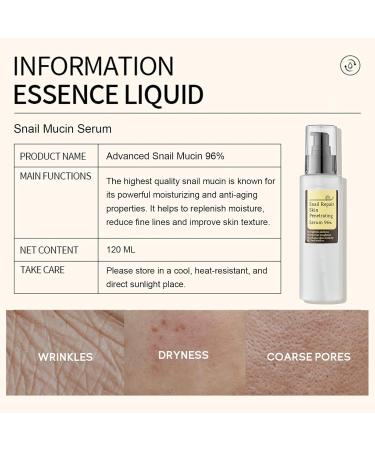 Advanced Snail Mucin 96% Power Repairing Essence | Hydrating Anti-Aging Face Serum for All Skin Types - Buy Online on GoSupps.com