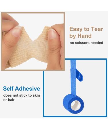 SEADESKY 12 Rolls Vet Wrap Self Adhesive Bandage Tape 7.5cm x 4.5m Elastic Cohesive Bandages Wrap for Wrist Ankle Sprains and Swelling Pet Vet Wrap for Dogs Horses Football Sock Wrap (Black) - Buy Online on GoSupps.com