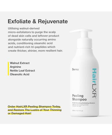 HairLXR Peeling Shampoo: Naturally-Derived Hair Loss Treatment for Women & Men - Scalp pH Optimization for Oily/Dry Hair Transformation - Hair Care Solution - Buy Online on GoSupps.com