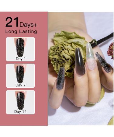 ROSALIND Blue Glitter Poly Nail Gel Set - 6PC 15ML Colors for Super Shiny Diamond Nail Extensions - Easy & Trendy Gel Nails for Beginners - Buy Online on GoSupps.com