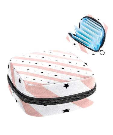 Women's bonds storage pockets Stillpad holder cute star portable period kit pocket feminine product bag for women girls color4