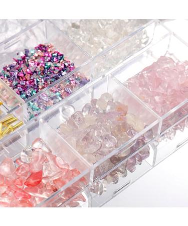 FEIlei 6 Grids Nail Jewelry Zircon Nail Art Rhinestones Decors Crystals Diamond Gems - Buy Online on GoSupps.com