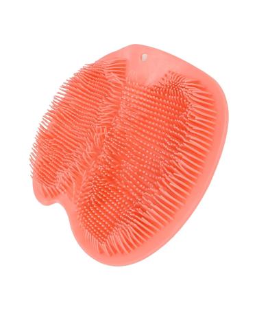 Shower Foot Scrubber Mat - Silicone Foot Massage for Men | Soft Hanging Design | Perfect for Beauty Salons - Red - Buy Online on GoSupps.com