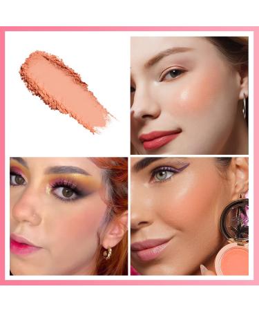 Oulac Rouge Powder Matt Blush - Vegan & Cruelty-Free Natural Makeup | Super-Fine Powder | Summer Time 16 Pastel Peach - 4.8g - Buy Online on GoSupps.com