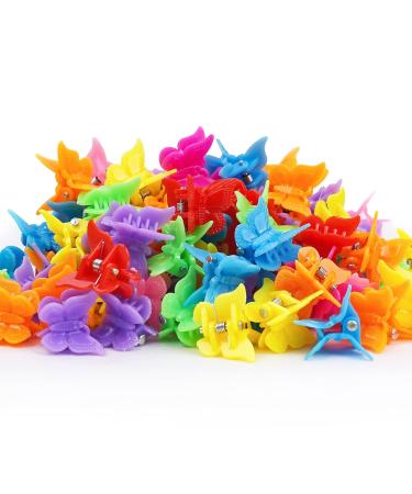 100 Pack Assorted Mini Butterfly Hair Clips for Women and Girls - Colorful Hair Accessories - Buy Online on GoSupps.com