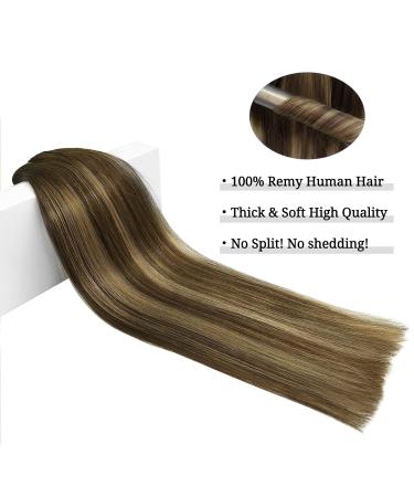 Doores Clip In Extensions - Real Hair Balayage Chocolate Brown to Caramel Blonde 55cm (22 inch) 7 Pieces 120g Remy Hair - Buy Online on GoSupps.com