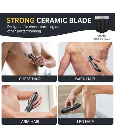 Buy Waterproof Pubic Hair Trimmer for Men - Manscape Groin & Body Shaver with Ceramic Blades LED Display & USB Rechargeable Dock - Buy Online on GoSupps.com