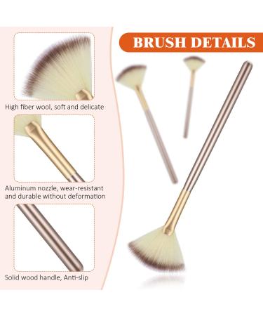 9-Piece Soft Facial Brushes Set for Mask Application - Champagne Color - Buy Online on GoSupps.com