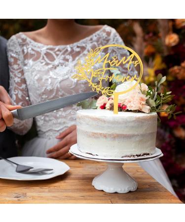 Amaxiu 2 Pack Mr and Mrs Forever Cake Toppers Gold Wedding Cake Toppers Double-Sided Glitter Cake Toppers Acrylic Cupcake Toppers Cake Decorations for Birthday Engagement Anniversary(Gold) - Buy Online on GoSupps.com