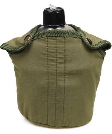 Goetland Stainless Steel WWII US Military Canteen Kit 1QT with 0.5QT Cup and Nylon Cover - Buy Online on GoSupps.com