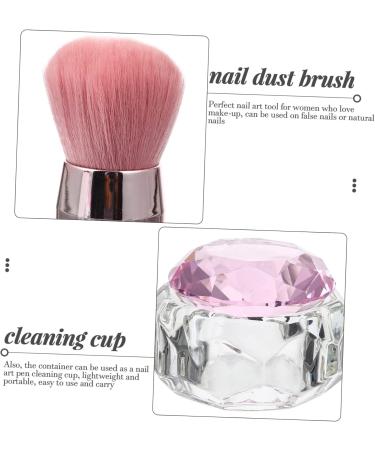 FOMIYES 2 Sets Manicure Cup Manicure Brush Writing Pens Fake Nails Nail Art Cleaning Brush Nail Brush Washing Cup Nail Art Liquid Cup Pen Washing Cup Nail Cup Container Crystal Cup Care - Buy Online on GoSupps.com