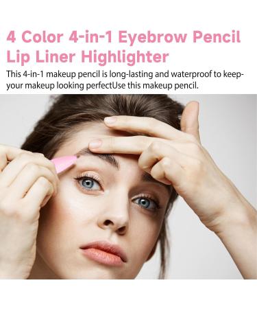 4 In 1 Eyebrow Pencil Smudge Makeup Defining Beauty Tool for Women Girls for Stage Performance Gathering Working Shopping Rowces - Buy Online on GoSupps.com