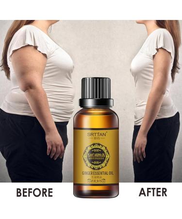 Natural Abdominal Drainage Ginger Oil - 10ml Essential Oil for Slimming & Lymphatic Massage - Buy Online on GoSupps.com