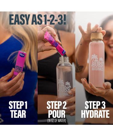 BUBS Naturals - Hydrate or Die Electrolytes Powder Packets for Fast Absorption | Premium 2000mg Electrolyte Powder | for Sports Recovery & Well-Being (Natural Mixed Berry Flavor 20 Sticks) - Buy Online on GoSupps.com