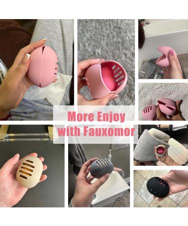 Fauxomor Silicone Make-Up Sponge Storage Bag - Breathable Travel Case for All Sizes - Sustainable Gray Blender Tool (1 Pack) - Buy Online on GoSupps.com