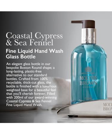 Molton Brown Coastal Cypress & Sea Fennel Fine Liquid Hand Wash Glass Bottle 200 ml Coastal Cypress & Sea Fennel Fine Liquid Hand Wash Glass Bottle 200ml - Buy Online on GoSupps.com