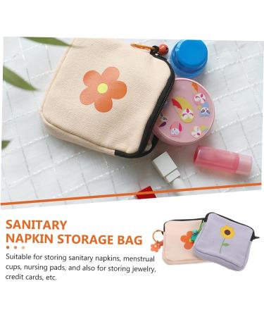 Lurrose Period Bags 2pcs - Multi-function Storage Tote for Women | Menstrual Pad Holder & Makeup Kit Organizer - Buy Online on GoSupps.com