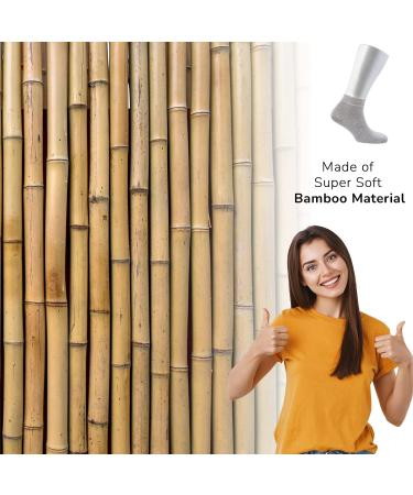 Cosyfeel Women Loose Diabetic Socks | 4-Pack Neuropathy Ankle Socks for Ladies | Super Soft Eco-Friendly Bamboo Material | Durable with Seamless Toe | Multicolour Patterns | 4 Seasons 7-9 1/2 LIGHT GREY - Buy Online on GoSupps.com