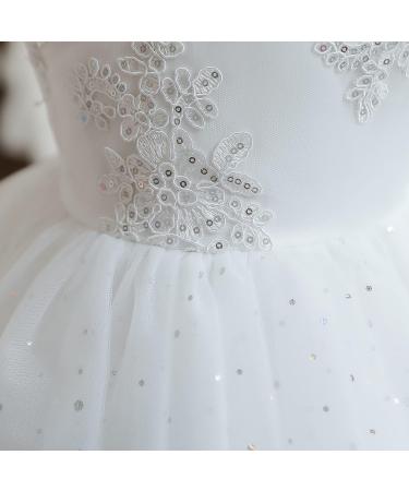NNJXD Baby Girl Dress Tutu Birthday Party Gown 3-4 Years White - 2007 Collection - Buy Online on GoSupps.com